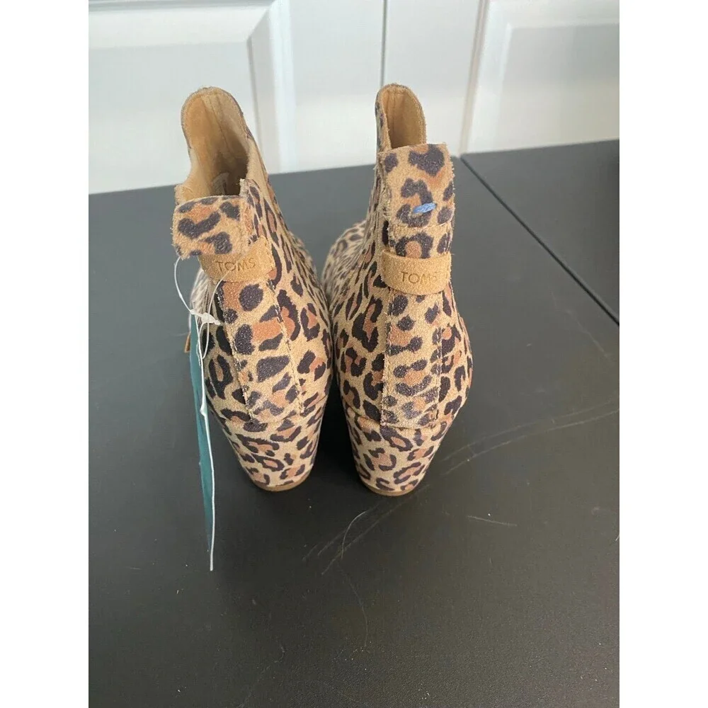 Toms Leopard Print Ankle Boots - Picture 9 of 10